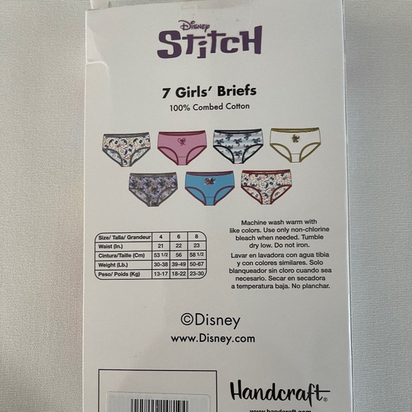Disney Stitch 7 Girl's Brief - Size 6 - NEW. - Picture 2 of 4